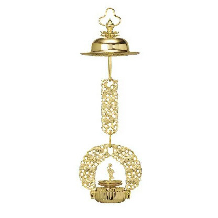 仏具【吊り輪灯 装飾仏具 高田派桐輪灯 金メッキ (1対) 3.5～6寸】 3.5寸・4.0寸・4.5寸・5.0寸・5.5寸・6.0寸吊り輪灯 装飾仏具 お仏壇 仏壇 小物 おすすめ 人気