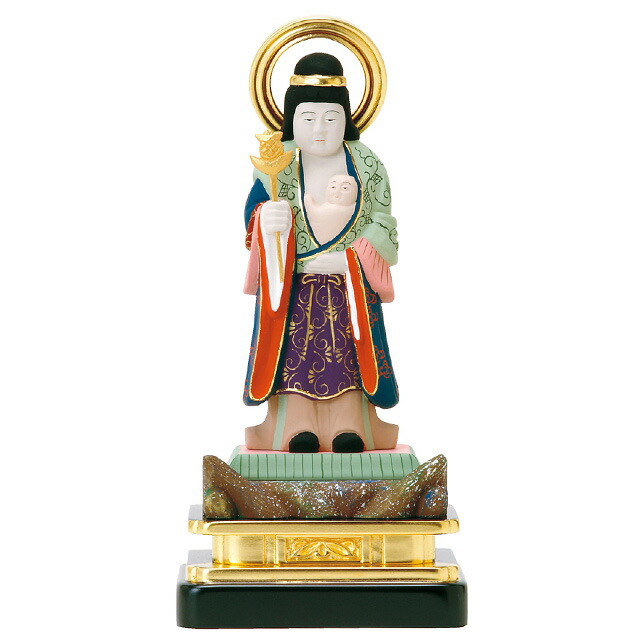 【仏像 彩色 子安鬼子母神 3寸～5寸】