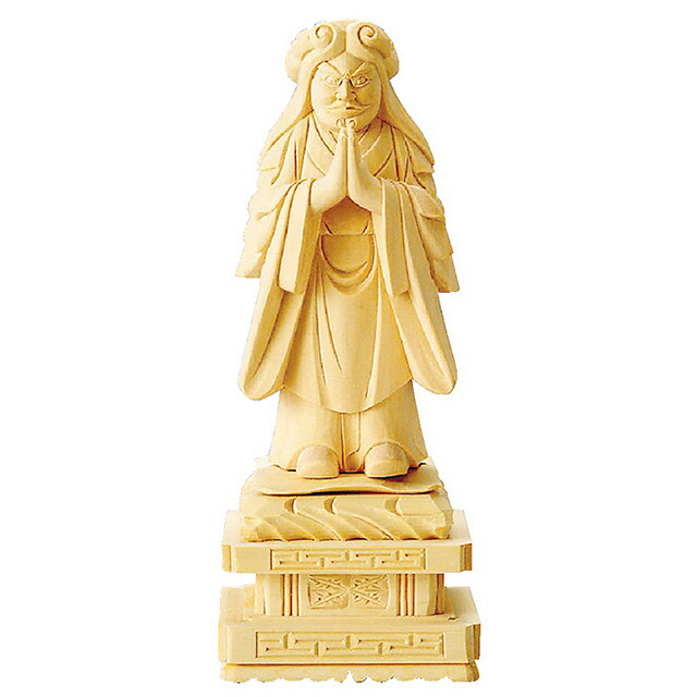 【仏像 総白木 中山鬼子母神 3.5寸～5寸】