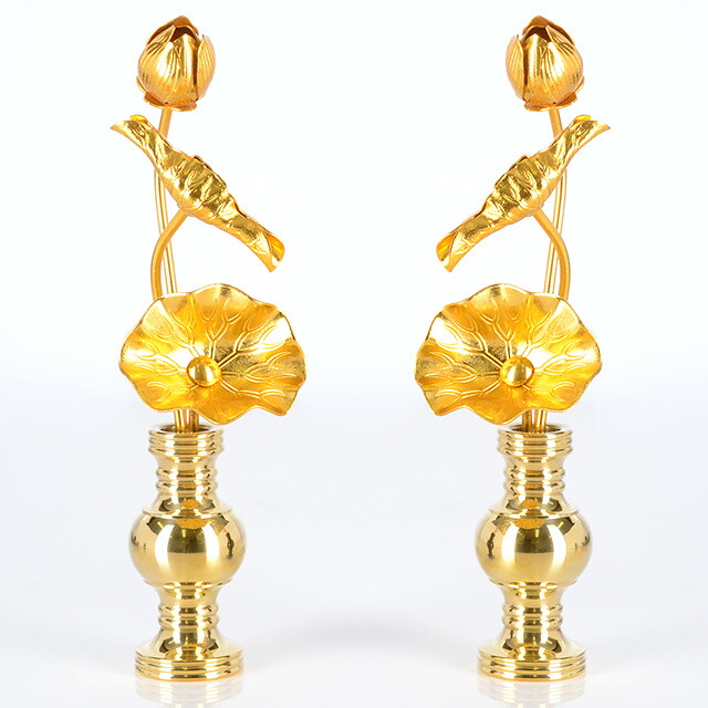 【アルミ 常花 3寸3本立 金色(華鋲用) ※花立別売】