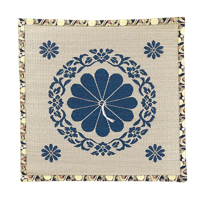 仏具【藺草座布団 十二菊 リバーシブル 両面藺草】