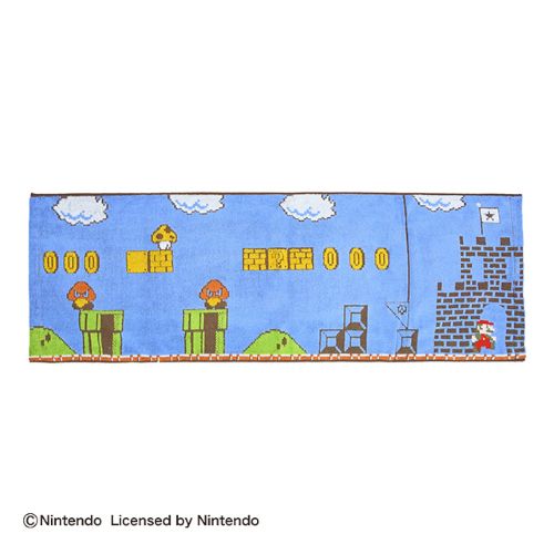 任天堂 マリオ スクロールフィールド ロングフェイスタオル