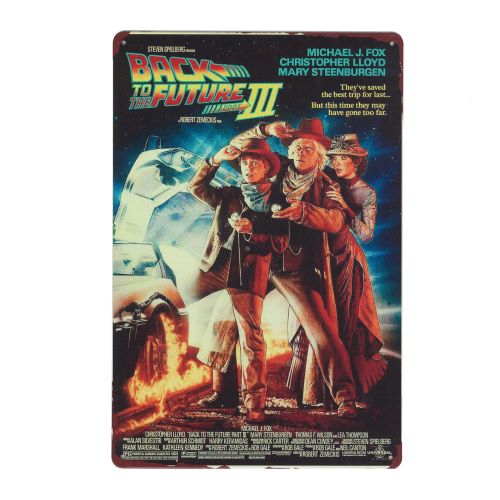 メタルポスター　映画「バック・トゥ・ザ・フューチャーIII」
