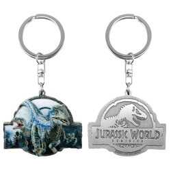 ジュラシック・ワールド／新たなる支配者　メタルキーホルダー B（ブルー＆ベータ）