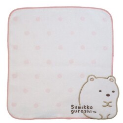 すみっコぐらし　ダイカットハンカチタオル スカラップ しろくま