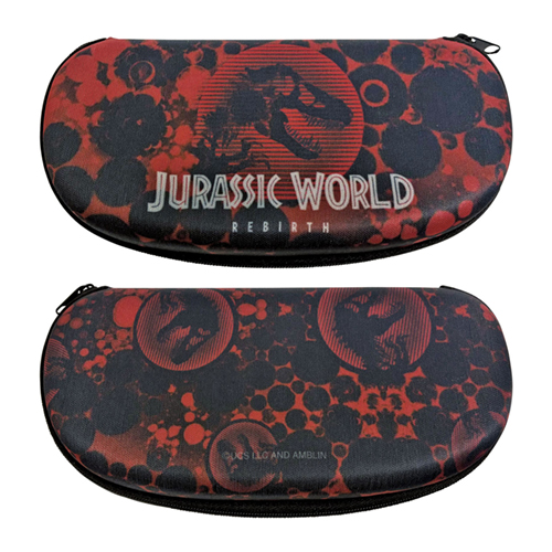 【新品】JURASSIC / LIVE THE WILD SIDE　赤ケース ジュラシック・ワールド／復活の大地 サングラスケース＆クリーナーセット