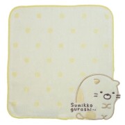すみっコぐらし　ダイカットハンカチタオル スカラップ ねこ