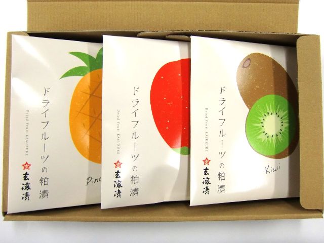 ドライフルーツ粕漬3種箱入り