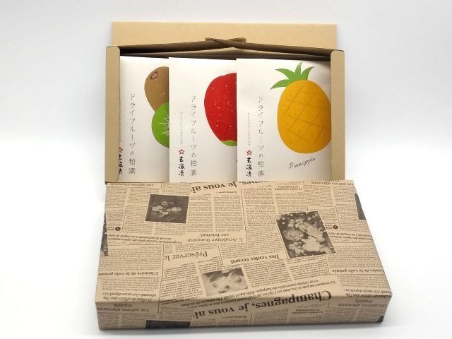 ドライフルーツ粕漬3入り包装