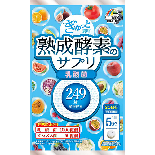 【まとめ買い12個セット】 ぎゅっと濃縮熟成酵素のサプリ 乳酸菌25g(250mg×100粒)