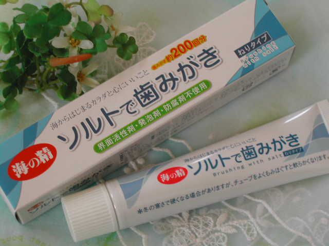 歯磨き専用の塩が入った【ソルトで歯みがき(ねりタイプ)】