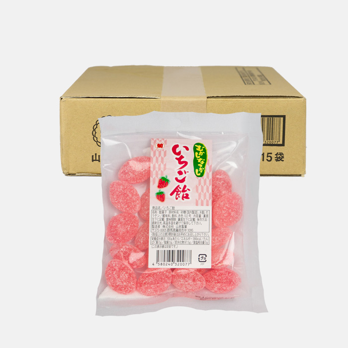 いちご飴 90g x 15袋 山本製菓 むかし なつかし