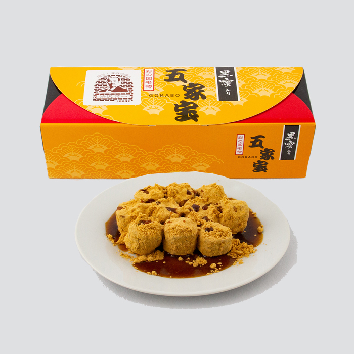 五家宝（ごかぼう）カップ３個黒蜜入り 松葉屋製菓