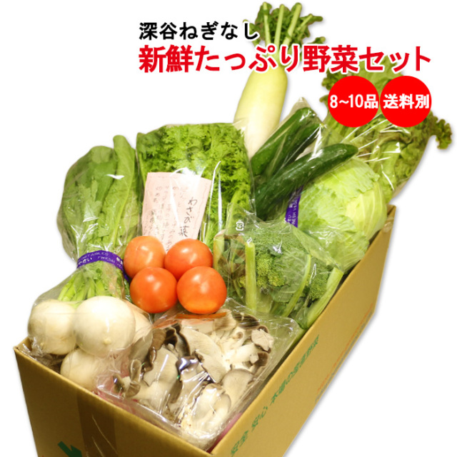 新鮮たっぷり野菜セット 8～10品目（深谷ねぎなし）