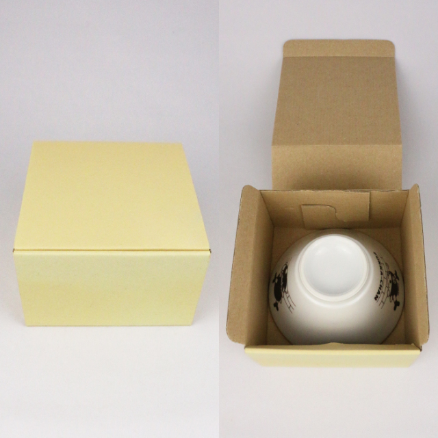 ふっかちゃんお茶碗切立　モノクロ