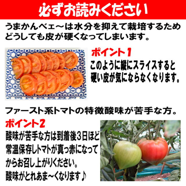 フルーツトマトうまかんべェ～ 1Kg 訳あり/B品【サイズ表記なし 約6個