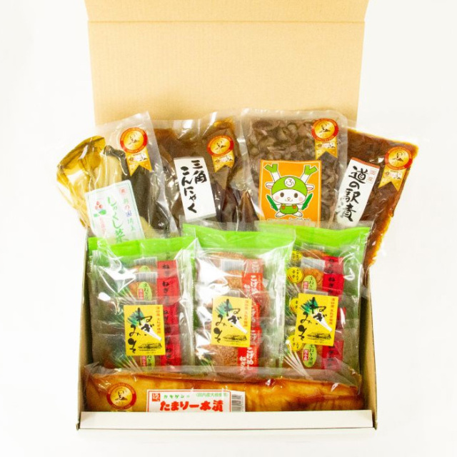 特選ねぎみそ煎餅＆お漬物セット 国産限定