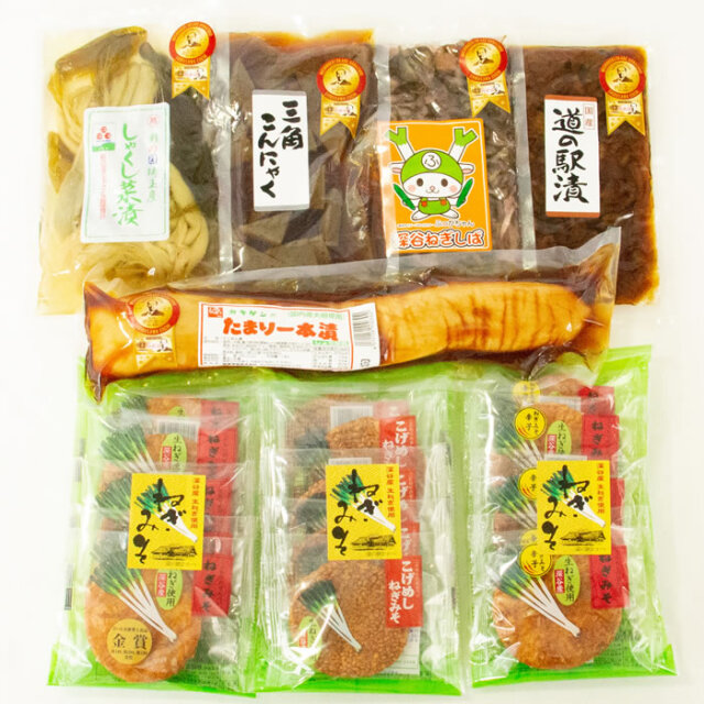 特選ねぎ味噌煎餅＆漬物新Ｃセット