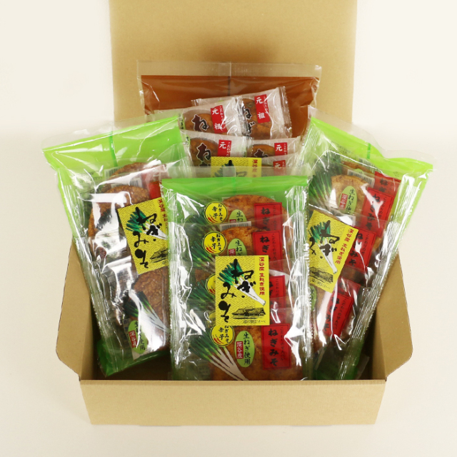 ねぎ煎餅四種三昧