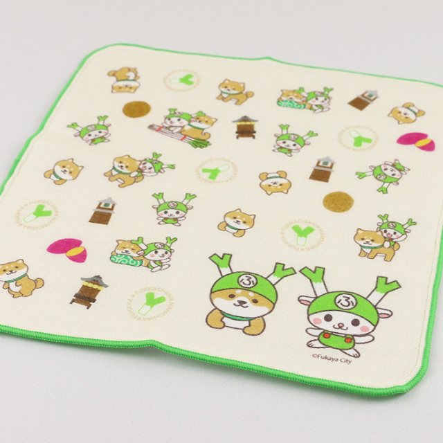 柴っち(6/25〜6/26購入) ふっかちゃん×豆柴はんかち【ふっかちゃんミュージアム（埼玉県