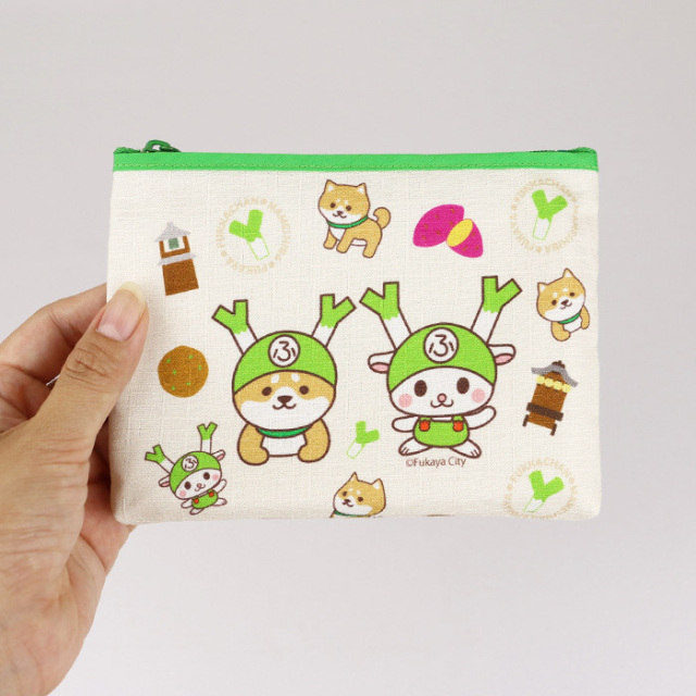 ふっかちゃん×豆柴ミニポーチ【ふっかちゃんミュージアム（埼玉県深谷