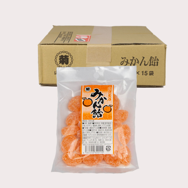 みかん飴 90g x15袋 箱売り 山本製菓