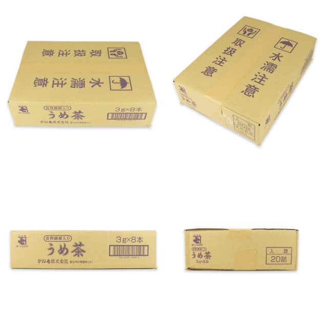 うめ茶 箱売り 20袋入り（各3g×8本）かね七