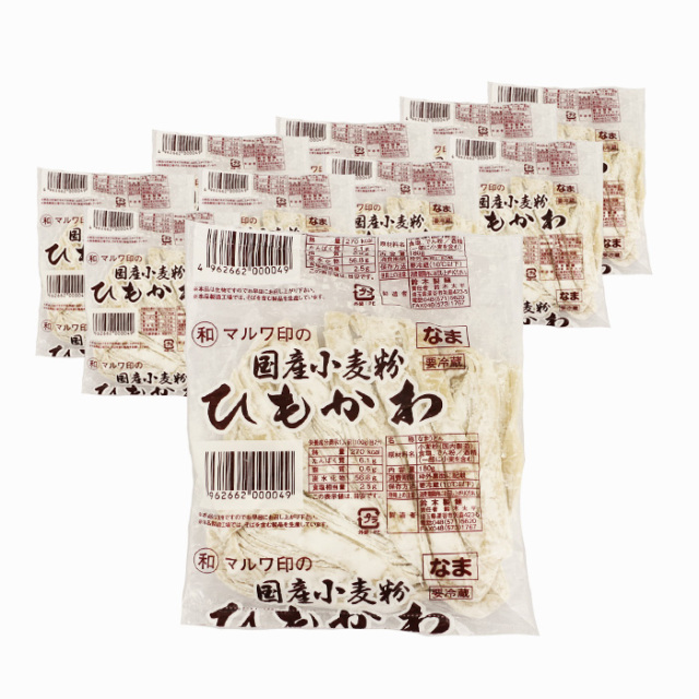 マルワ印の国産小麦粉 ひもかわうどん 180g 10玉