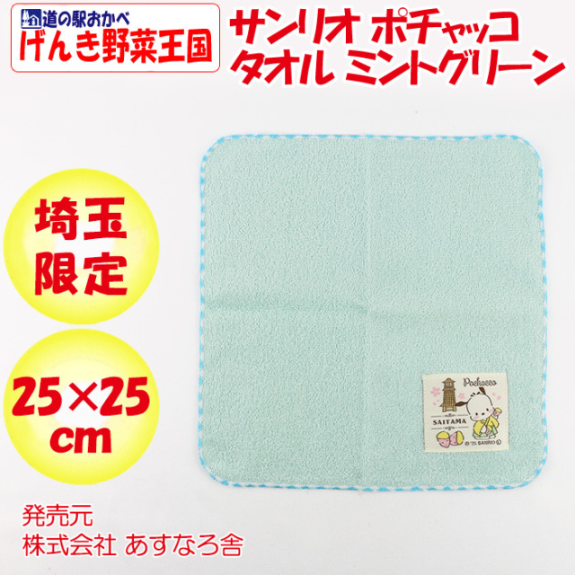埼玉限定 サンリオ ポチャッコタオル ミントグリーン【あすなろ舎 】【BS】