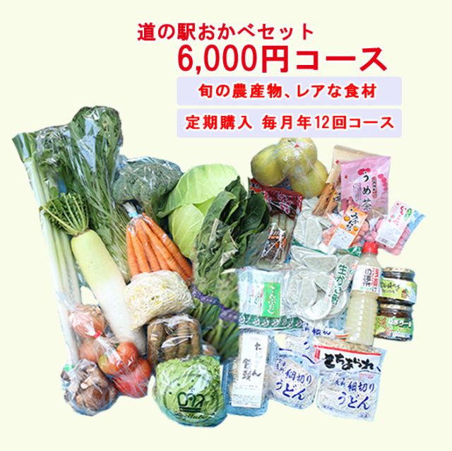 道の駅おかべセット 6,000円コース 定期購入【毎月 年12回コース 送料