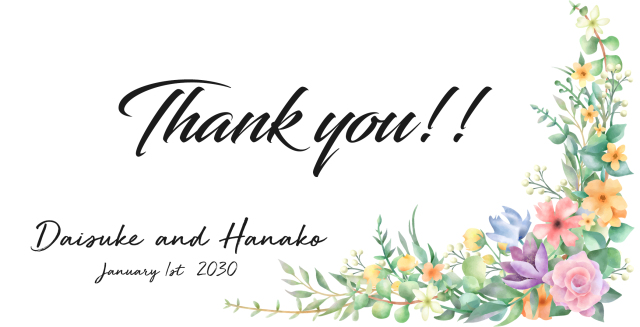 ブライダル装花表