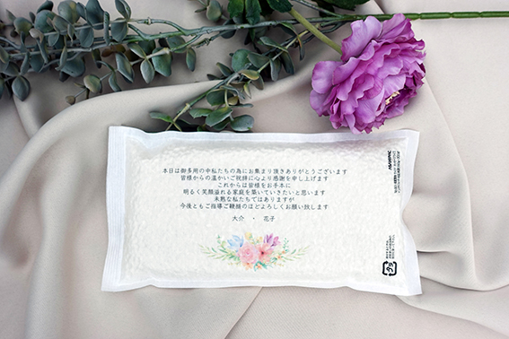 ブライダル装花商品画像裏