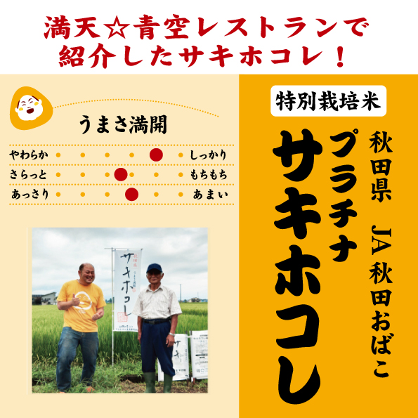 7年産 秋田県 プラチナサキホコレ（栽培期間中農薬6割減・化学肥料9減