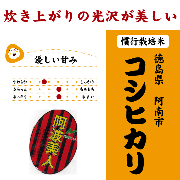 7年産 徳島県 コシヒカリ 阿波美人（白米／分づき／玄米／無洗米対応