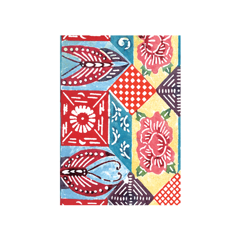 絵はがき古典柄(蝶と牡丹)