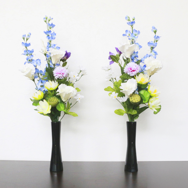 お墓参りセット 仏花　墓花　アートフラワー　1対(2本入り)　