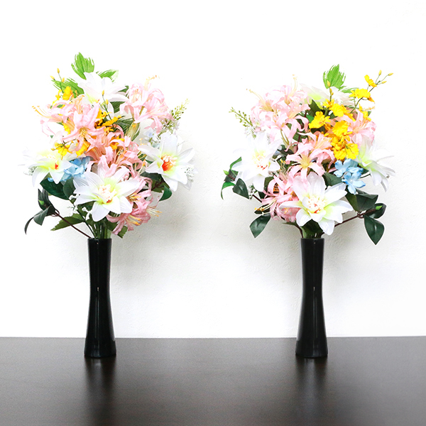 お墓参りセット 仏花　墓花　アートフラワー　1対(2本入り)　