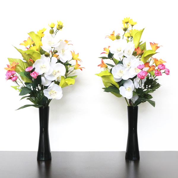お墓参りセット 仏花　墓花　アートフラワー　1対(2本入り)　
