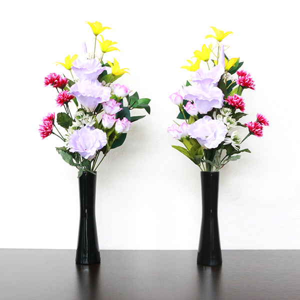 お墓参りセット 仏花　墓花　アートフラワー　1対(2本入り)　