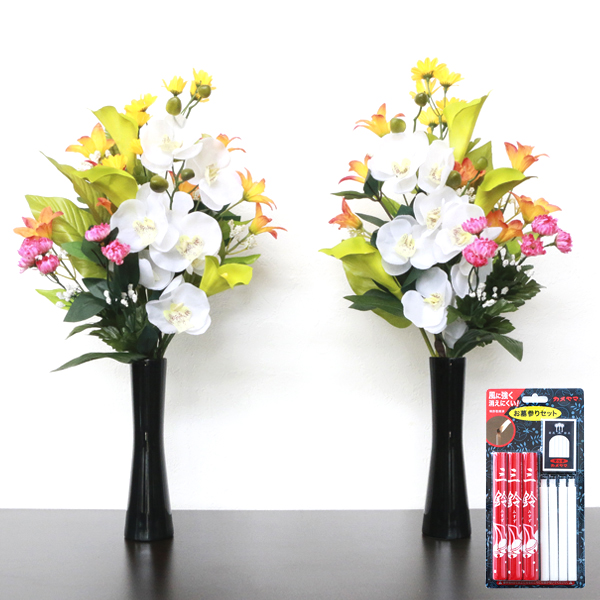 墓花 お供えアートフラワー 線香セット | 喪中見舞い 通販サイトGifle