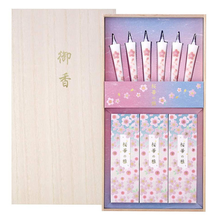 桜華の雅　〜お線香とローソクのセット〜