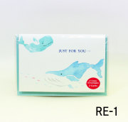 【Ｇreething Card RE-1】　グリーティングカード（あなただけのために）くじら