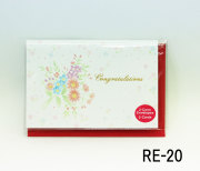 【Ｇreething Card RE-20】　グリーティングカード（おめでとう！）あか