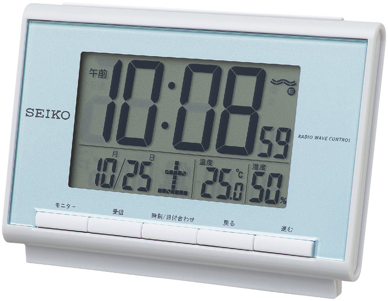 セイコー　電波デジタル目覚まし時計（SQ698L）（4517228028830）
