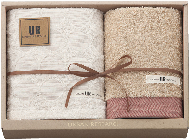 アーバンリサーチ　フェイスタオル&ウォッシュタオル（レッド）（UR2315RD）（4518607673849）
