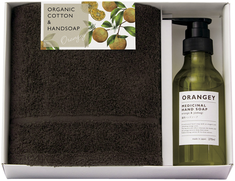 ORANGEY-オランジー-　薬用ハンドソープとオーガニックタオルのセット（19030）（4548925017964）