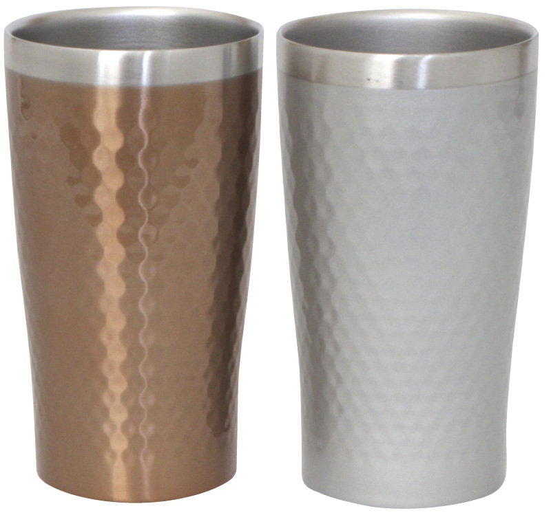 リュクス　ペアメタルサーモタンブラー340ml（ブロンズ&シルバー）（29827）（4939560298274）