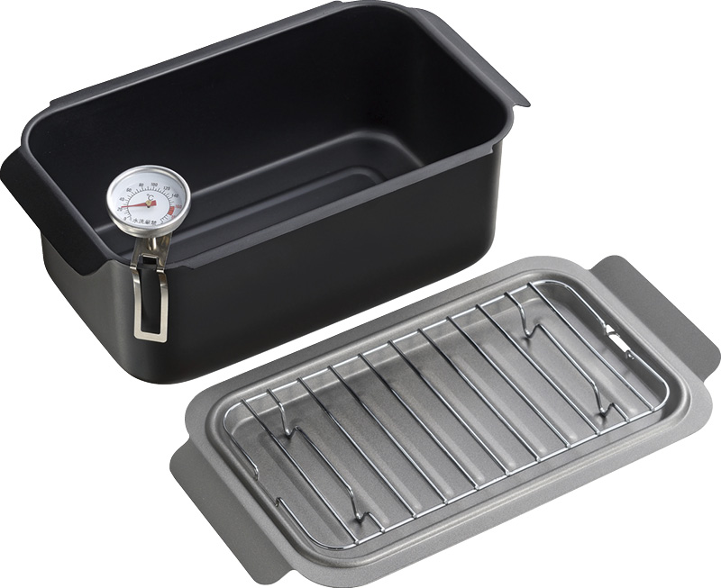 ポコフリット　IH対応角型揚げ鍋（温度計・アミ付）（RB-2701）（4903779127014）