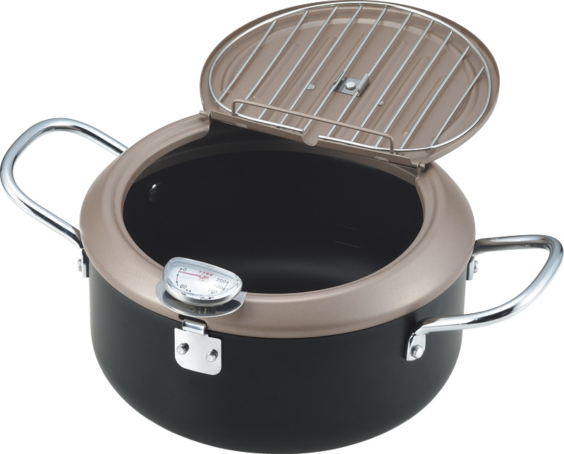 食彩亭　バット蓋付天ぷら鍋20cm（TP-7）（4975192084748）