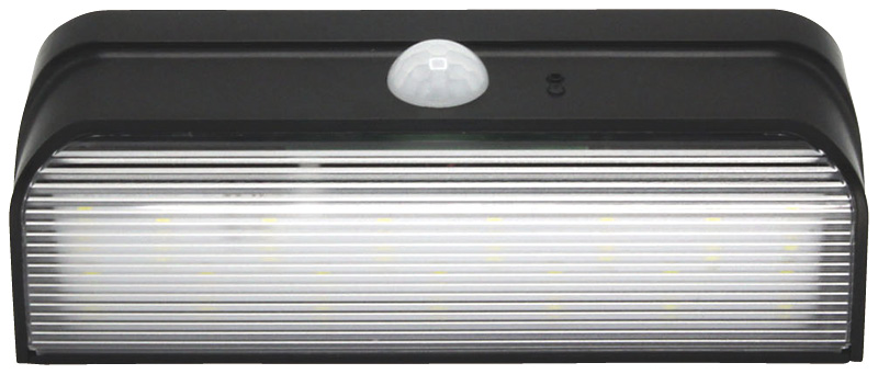 STAR★LIGHT　LEDソーラー ウォールライト （横型）（ブラック）（SK-SWLW200BK）